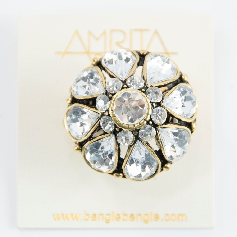 Amrita Singh Crystal Mary Louise Stretch Ring - Picture 3 of 5